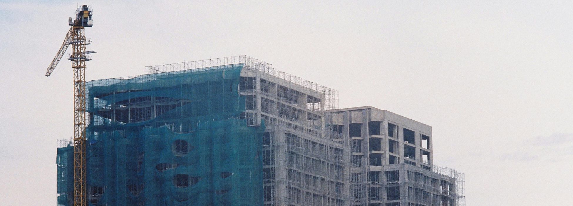 high rise high risk residential property being constructed